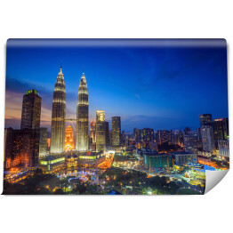 Panorama Kuala Lumpur w trakcie zmierzchu
