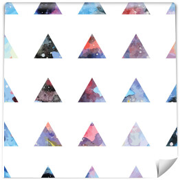 Uporządkowane trójkąty w abstrakcyjne wzory na jasnym tle