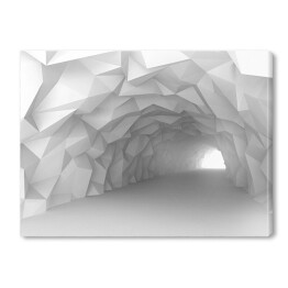 Wnętrze tunelu z chaotyczną wielokątną ścianą