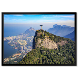Widok z lotu ptaka Chrystusa i Rio de Janeiro 