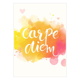 "Carpe diem" - tęczowa typografia