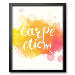 "Carpe diem" - tęczowa typografia