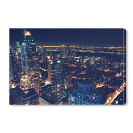 Panorama Nowego Jorku w nocy
