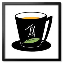 Filiżanka herbaty - ilustracja na białym tle