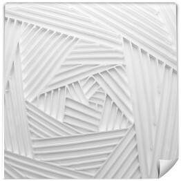 Nieregularne białe linie geometryczne - kompozycja 3D