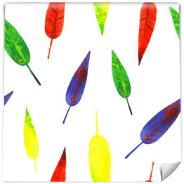 Akwarela - kolorowe jesienne liście 