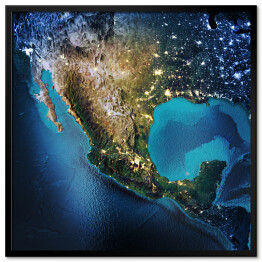 Meksyk, Ameryka Północna, widok satelitarny