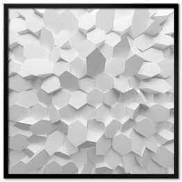 Białe abstrakcyjne geometryczne wieloboki 3D