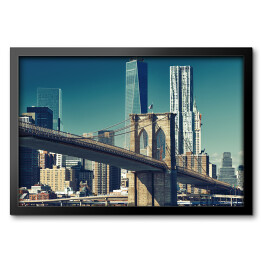 Most Brooklynski z World Trade Center w tle 