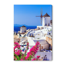 Piękna Grecja - tradycyjne wiatraki Santorini