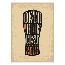 "Oktoberfest 2016" - napis na kuflu piwa