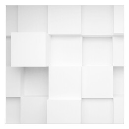 Geometryczne białe bloki 3D
