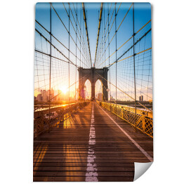 Most Brooklyński w nowojorskim w świetle słonecznym