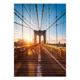 Most Brooklyński w nowojorskim w świetle słonecznym