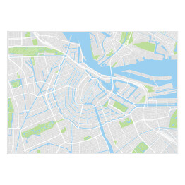 Amsterdam kolorowy plan miasta