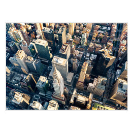 Widok budynku Chryslera na Manhattanie w Nowym Jorku z lotu ptaka