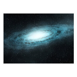Błękitne galaktyki spiralne w przestrzeni kosmicznej