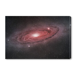 Fioletowo-czerwone galaktyki spiralne w przestrzeni kosmicznej