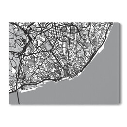 Mapa miasta Lizbona, Portugalia