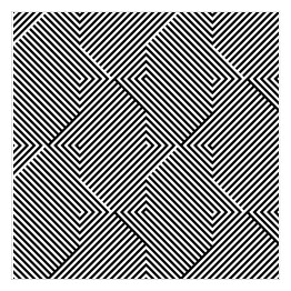 Mozaika z kwadratów w czarno białe linie