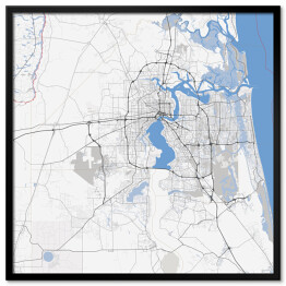 Mapa miasta Jacksonville, Floryda