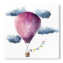 Fioletowy balon na gorące powietrze