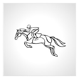 Szkic dżokeja na koniu
