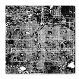 Mapa miasta Denver, USA