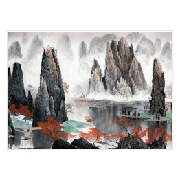Chiński krajobraz - góry i woda