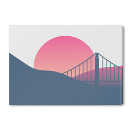 San Francisco - zachód słońca - ilustracja