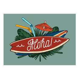 Napis "aloha" na desce surfingowej