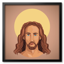 Portret Jezusa Chrystusa - kolorowa ilustracja