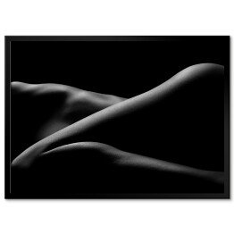 Artystyczne czarno-białe zdjecie nagiej kobiety - nogi
