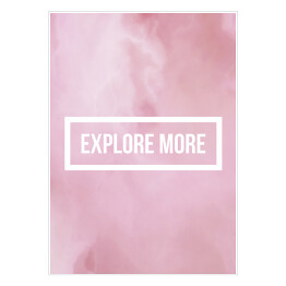 "Odkryj więcej" - motywacyjny cytat na różowym tle