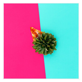 Abstrakcyjny sernik z ananasem - minimalna sztuka