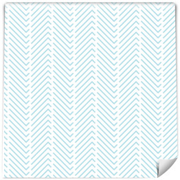 Błękitno biały wzór przecięty pionowymi białymi pasami