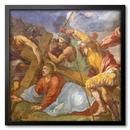Fresk - Jezus pod krzyżem 