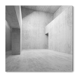 Abstrakcja - puste betonowe wnętrze 3D