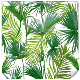 Liście palmowe w różnych odcieniach zielonego koloru