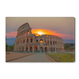 Wschód słońca w Rzymie - Koloseum, Włochy