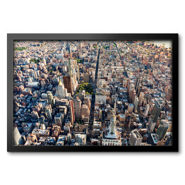 Widok z lotu ptaka środek miasta, Manhattan, Nowy Jork