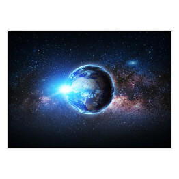 Ziemia i galaktyka. Elementy tego obrazu dostarczone przez NASA.