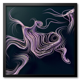 Fioletowe abstrakcyjne linie na ciemnym tle 3D