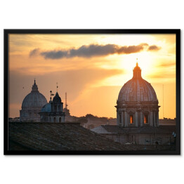 Krajobraz - Rzym na tle zachodu słońca