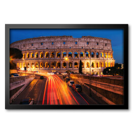 Koloseum w Rzymie w nocy, efekt long exposure