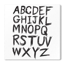 Rysowany alfabet na białym tle