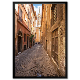 Wąska ulica w Rzymie, Włochy