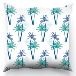 Egzotyczne błękitne palmy na białym tle