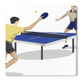 Tenis stołowy - dwóch graczy
