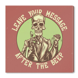 "Zostaw swoją wiadomość po sygnale" - ilustracja z tekstem
